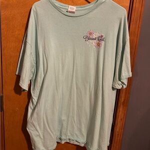 Blessed Girl Women’s Honey T-Shirt Size: 2XL Turquoise